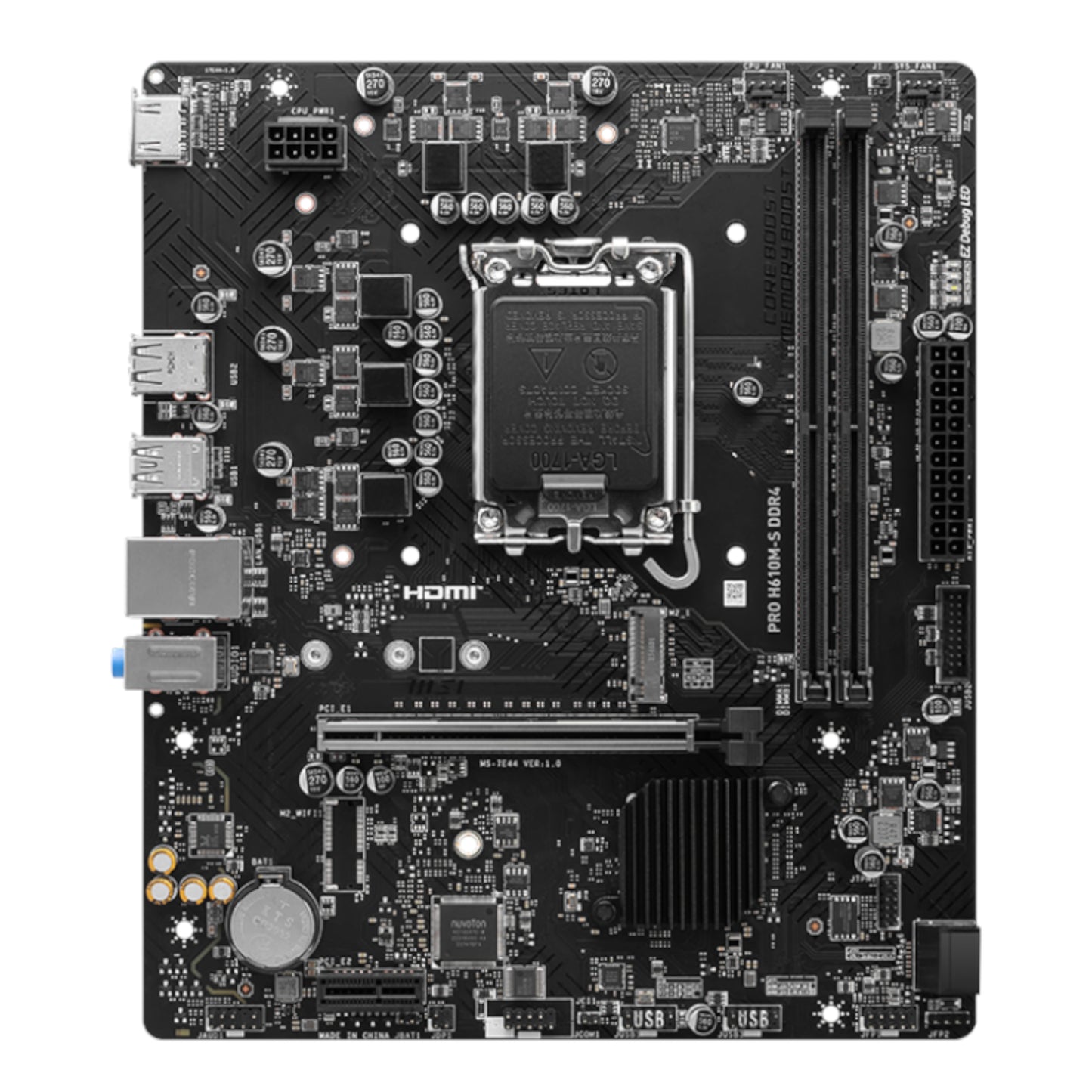 Msi H610M-S Pro LGA1700 M-ATX DDR4 Motherboard image 2