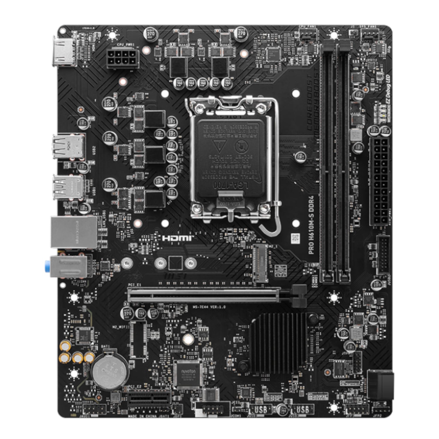 Msi H610M-S Pro LGA1700 M-ATX DDR4 Motherboard image 2
