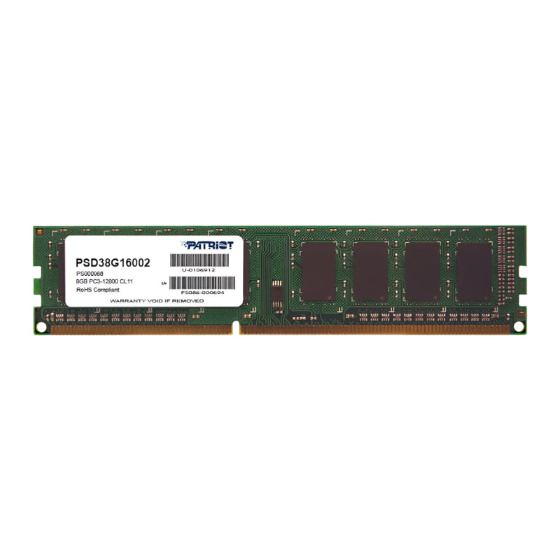 Patriot Signature Line 8GB 1600MHZ DDR3 Single Rank Desktop Memory