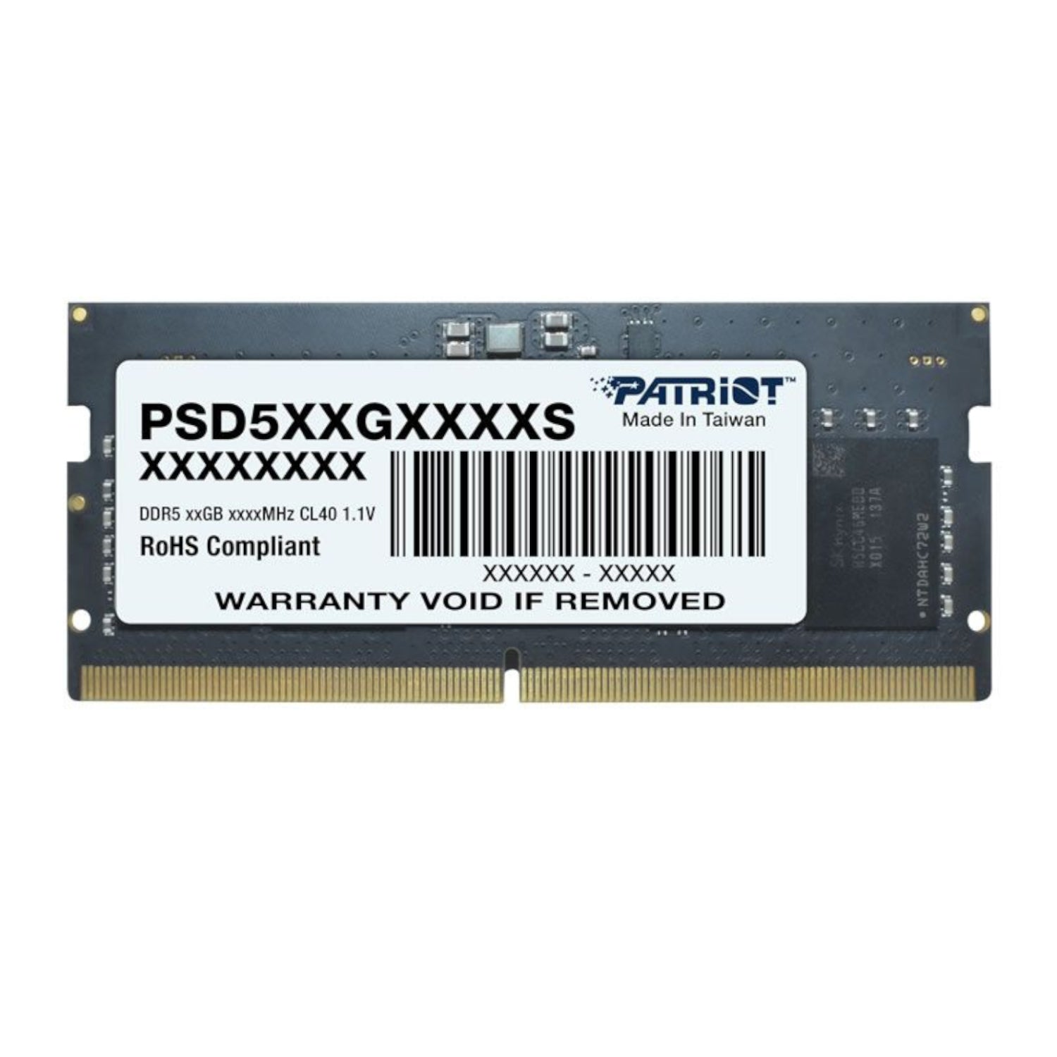Patriot Signature Line DDR5 8GB 4800MHZ Single Rank SODIMM Notebook Memory