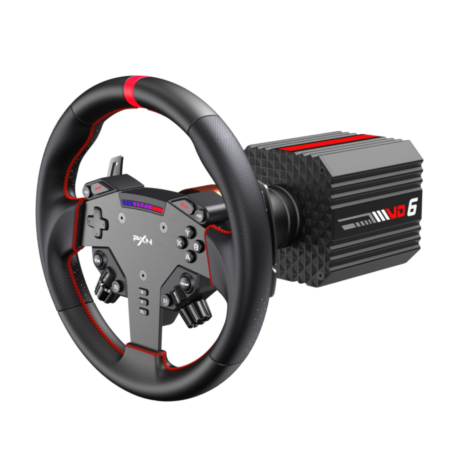 Pxn VD6 Direct Drive Sim Racing Wheel | Pd-Hm Dual Pedal | Z9 Clamp Bundle image 2
