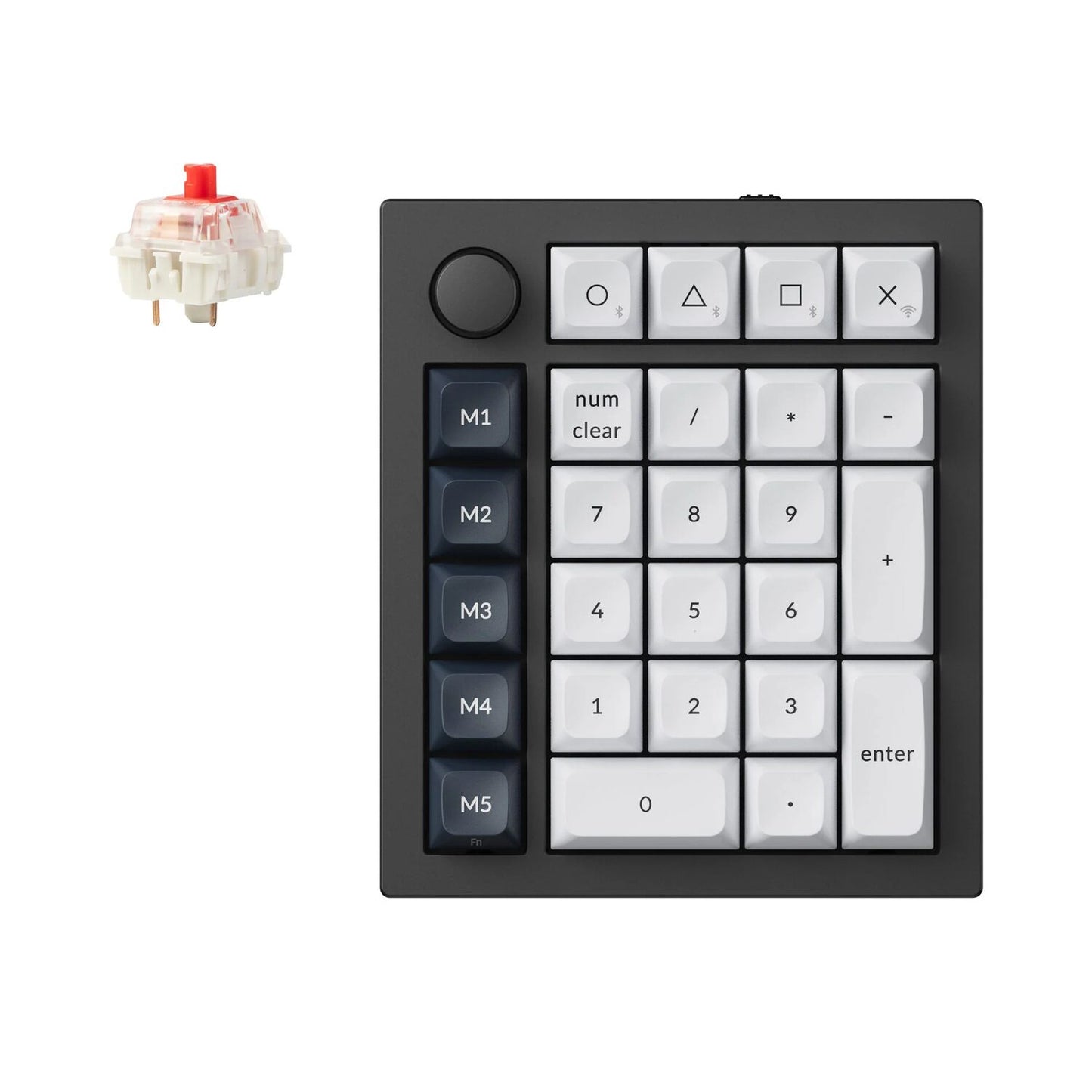 Keychron Q0 Max Qmk Gateron Jupiter Red RGB Wireless Custom Number Pad Carbon Black