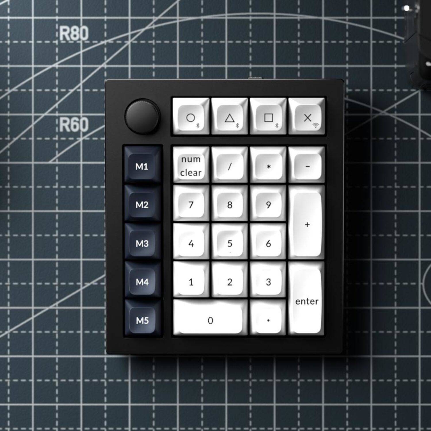 Keychron Q0 Max Qmk Gateron Jupiter Red RGB Wireless Custom Number Pad Carbon Black image 5