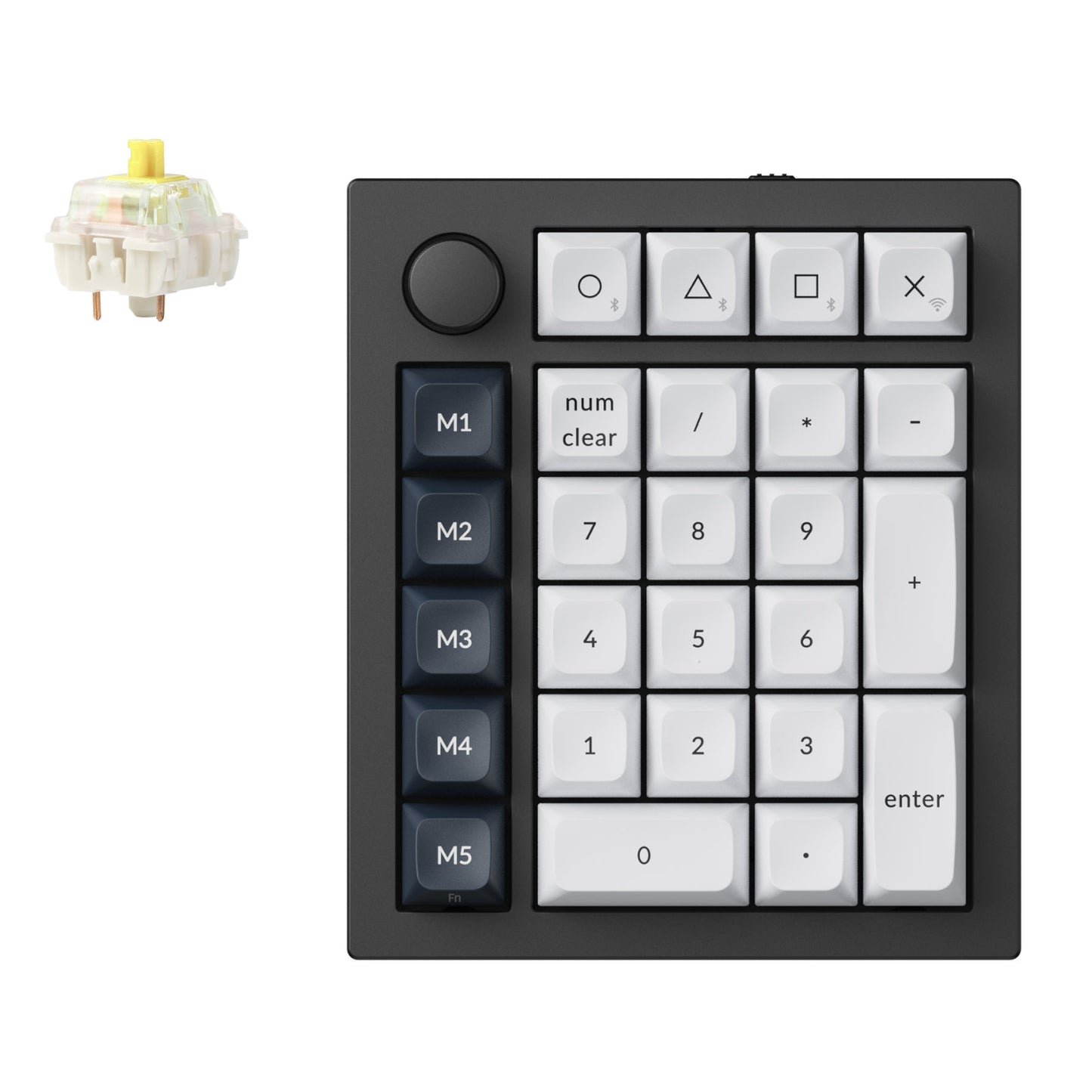 Keychron Q0 Max Qmk Gateron Jupiter Banana RGB Wireless Custom Number Pad Shell White