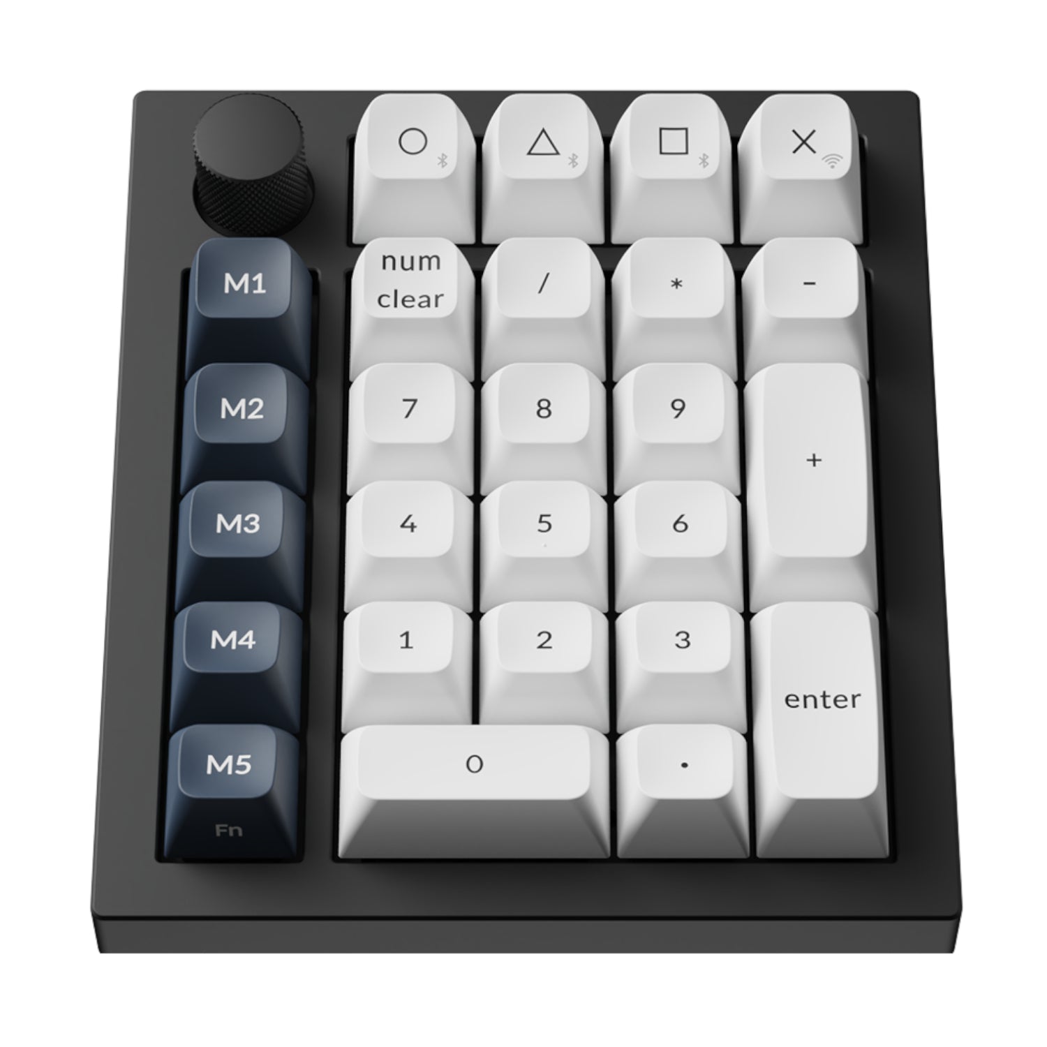 Keychron Q0 Max Qmk Gateron Jupiter Banana RGB Wireless Custom Number Pad Shell White image 2