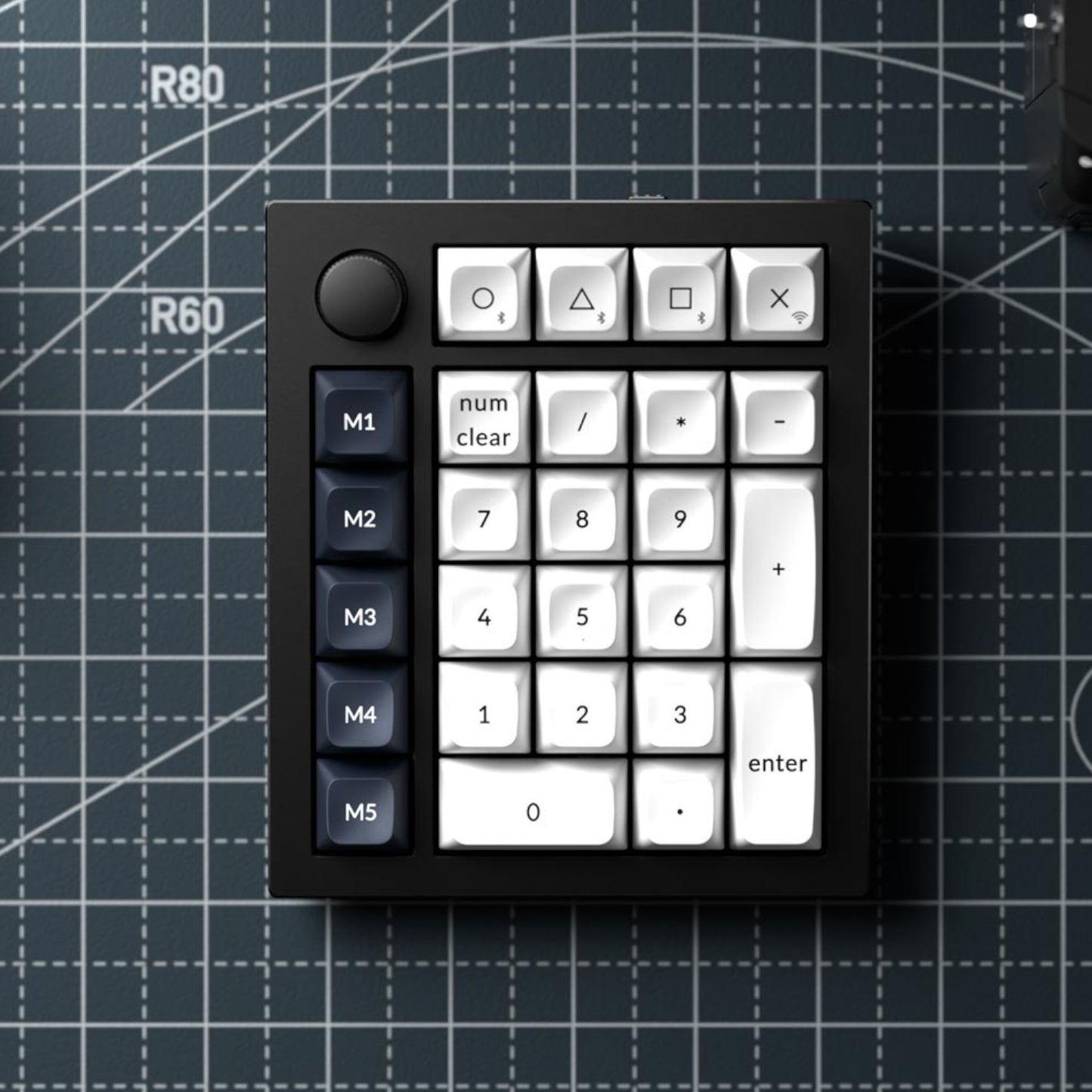 Keychron Q0 Max Qmk Gateron Jupiter Banana RGB Wireless Custom Number Pad Shell White image 5