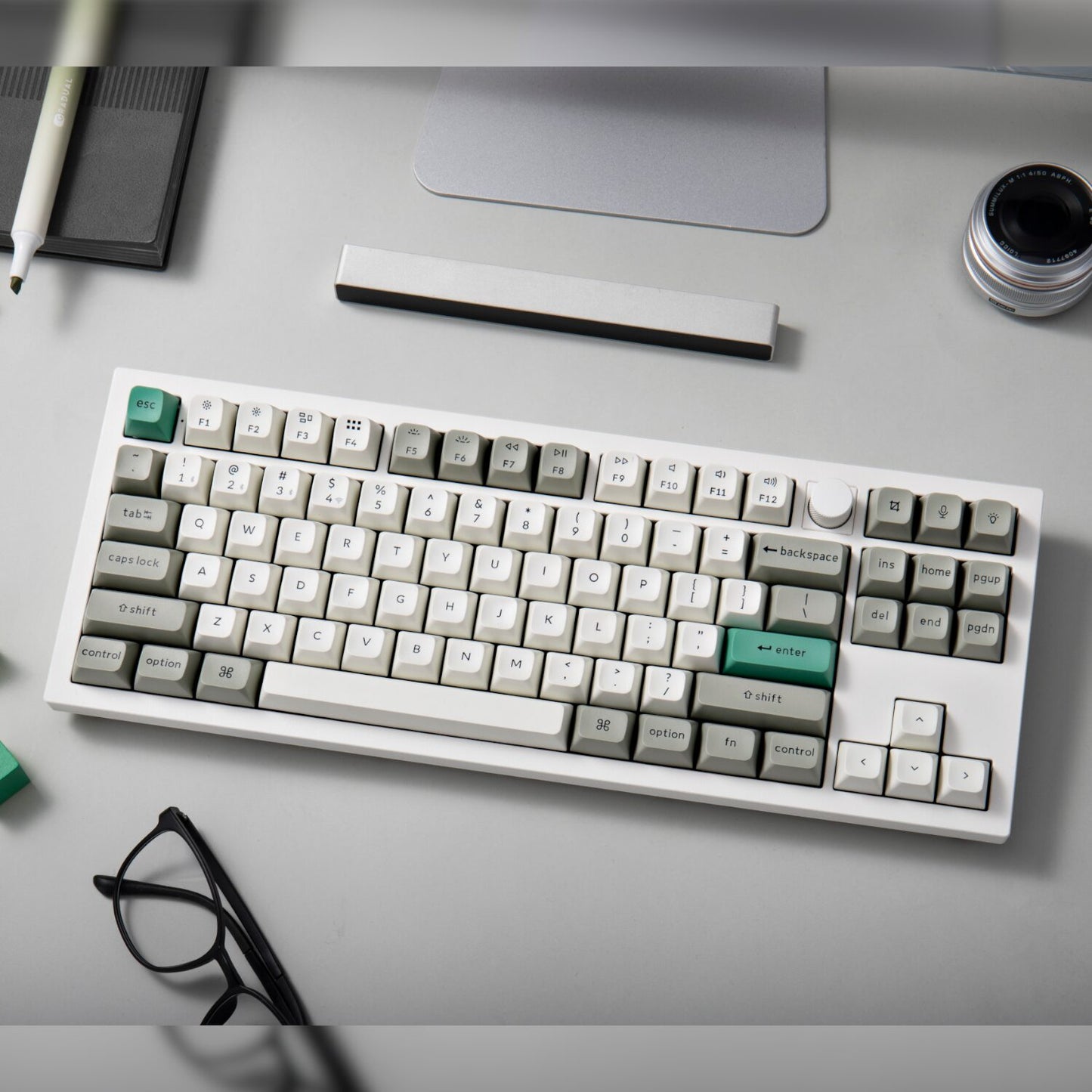Keychron Q3 Max 80% Full Assembled Knob Red Switch Hot-Swap Gateron Jupiter RGB Wireless Keyboard Shell White image 5