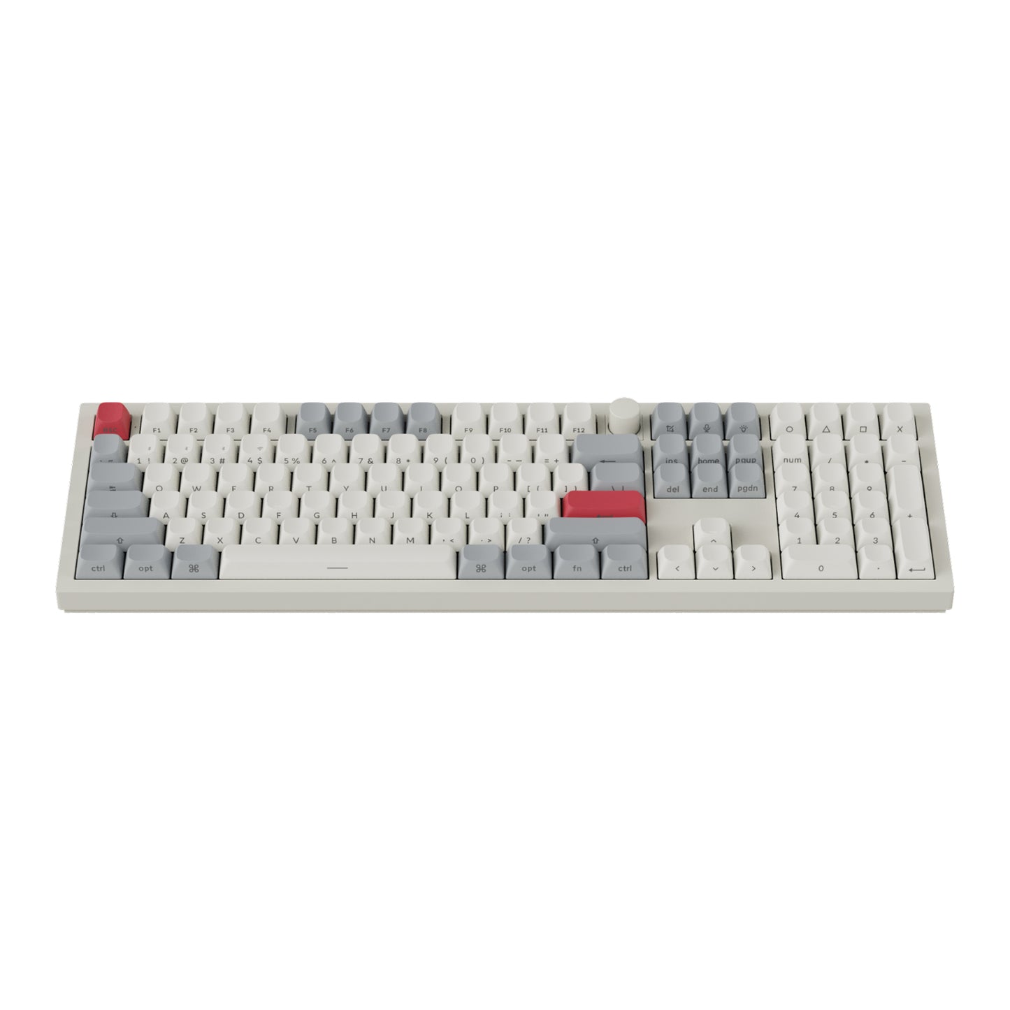 Keychron Q6 Max Qmk/Via Wireless Custom Mechanical Keyboard Osa Gateron Red Jupiter Switches Shell White image 2