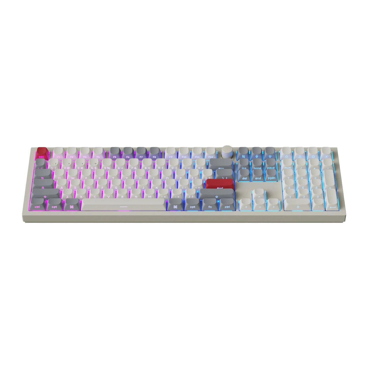 Keychron Q6 Max Qmk/Via Wireless Custom Mechanical Keyboard Osa Gateron Red Jupiter Switches Shell White image 3