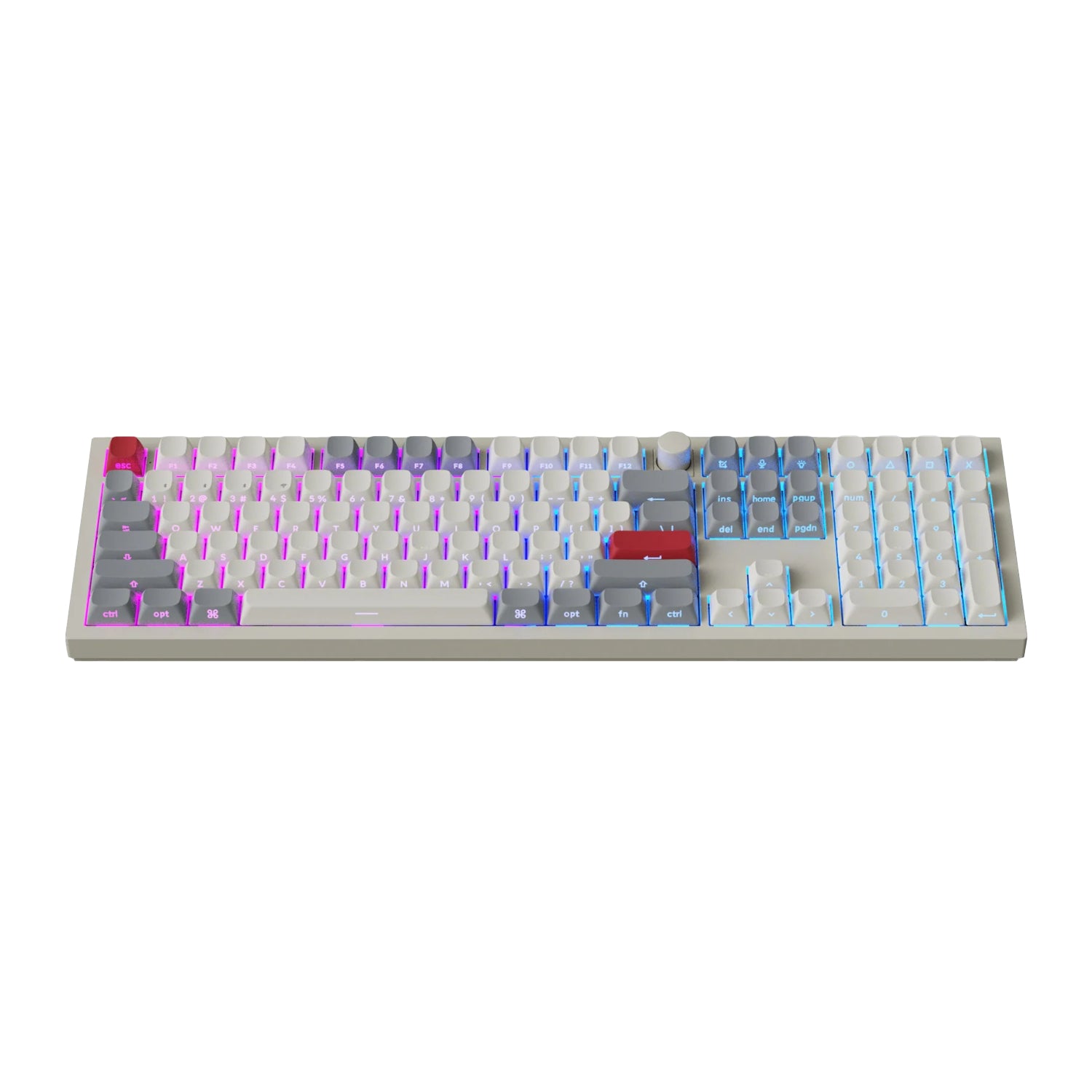 Keychron Q6 Max Qmk/Via Wireless Custom Mechanical Keyboard Osa Gateron Red Jupiter Switches Shell White image 3