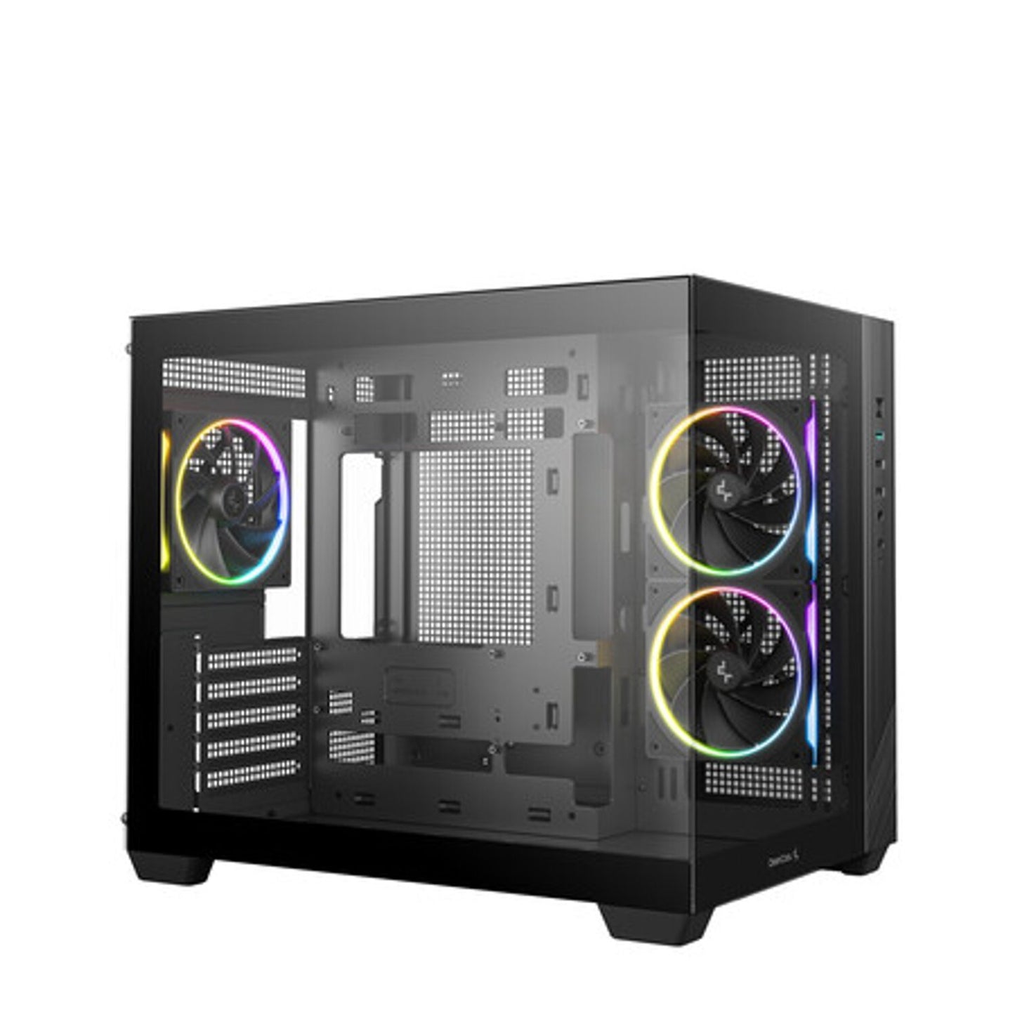 Deepcool CG330 3F Panoramic Dual-Chamber Micro-Atx Gaming Chassis Black image 2