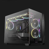 Deepcool CG330 3F Panoramic Dual-Chamber Micro-Atx Gaming Chassis Black image 4