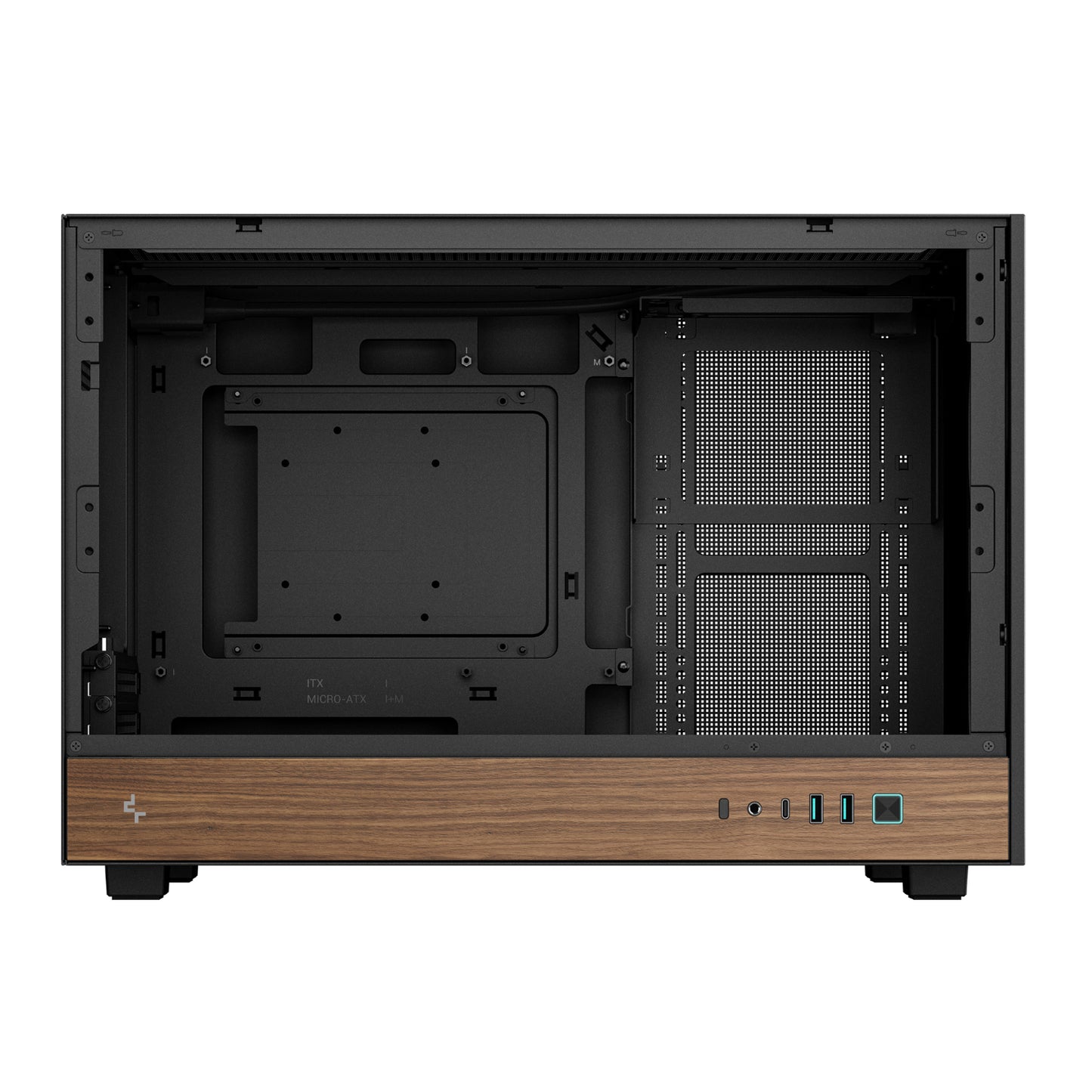 Deepcool CH260 Wood MATX Gaming Chassis Black image 6