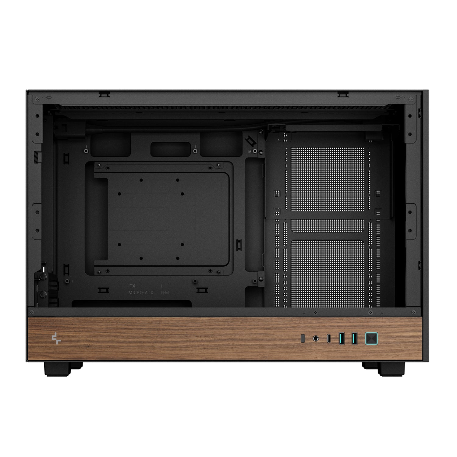 Deepcool CH260 Wood MATX Gaming Chassis Black image 6