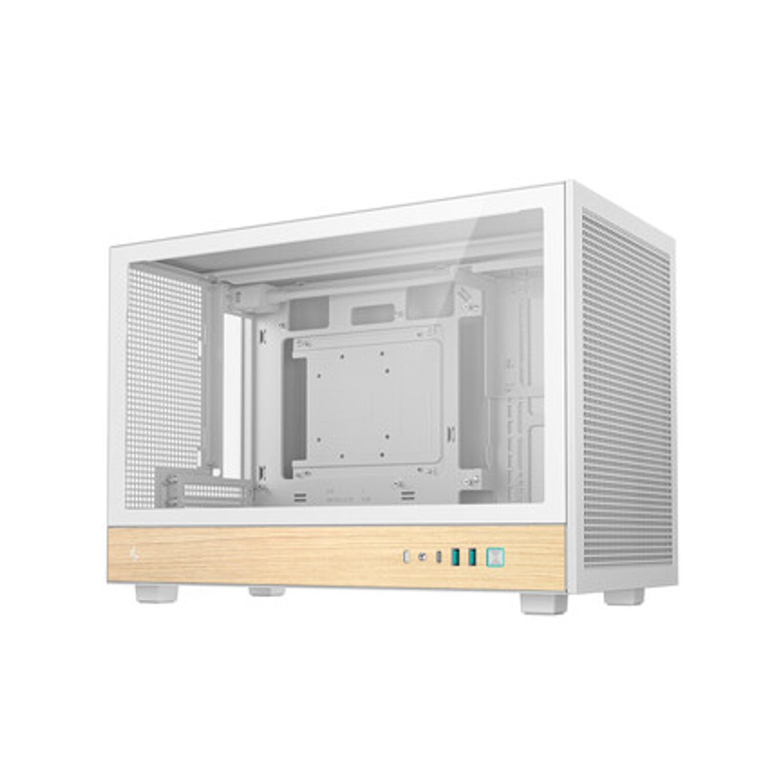 Deepcool CH260 Wood MATX Gaming Chassis White image 2