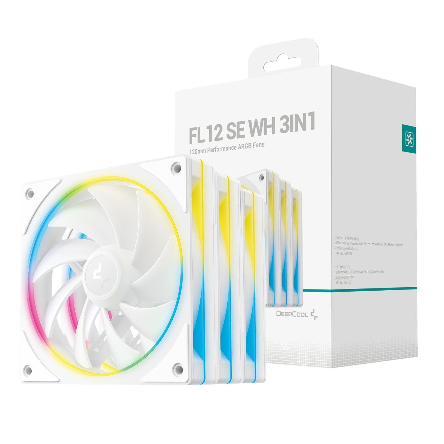 Deepcool FL12 Se 3-IN-1 ARGB 120MM Fan 3 Pack White
