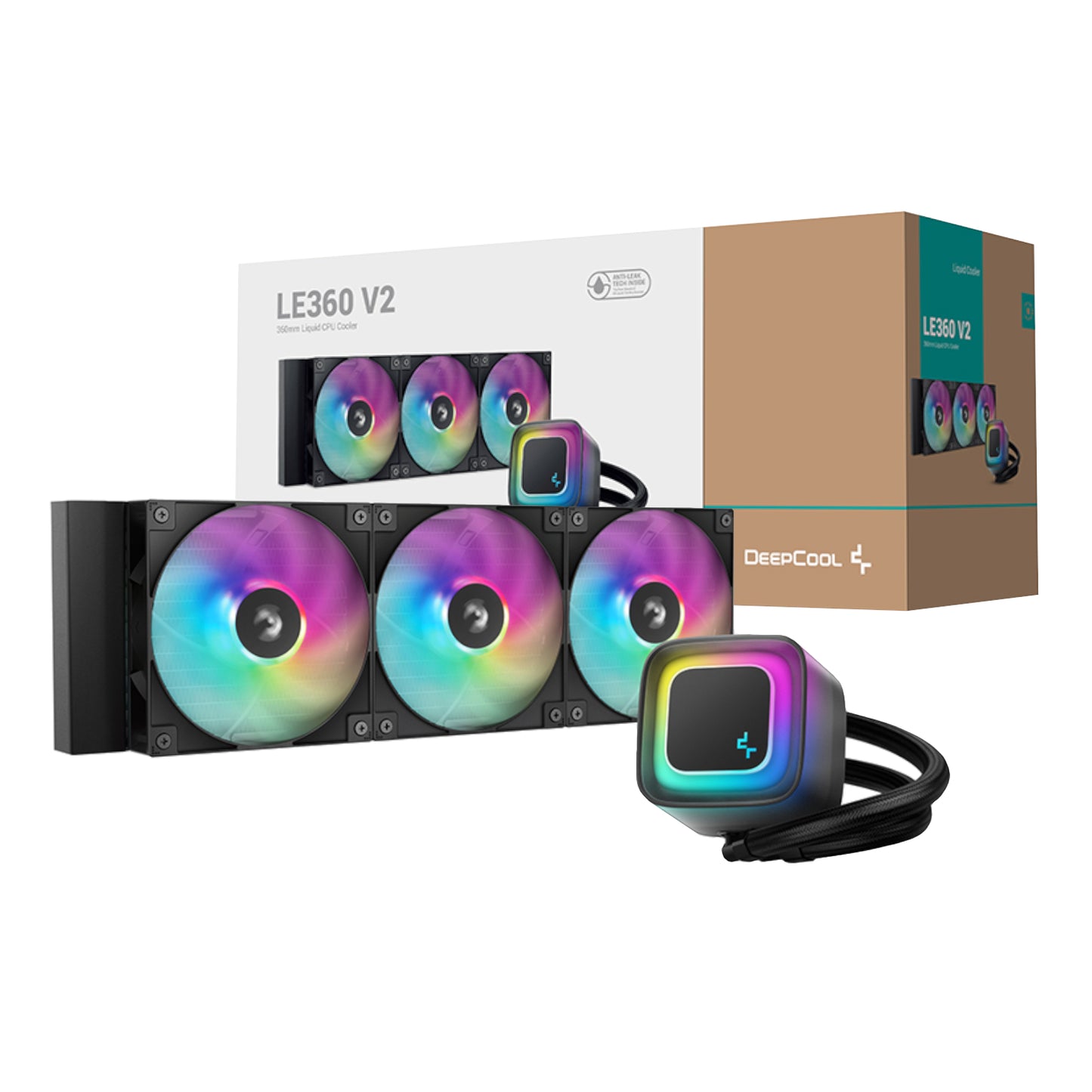 Deepcool LE360 V2 ARGB 360MM Aio Liquid Cooler Black