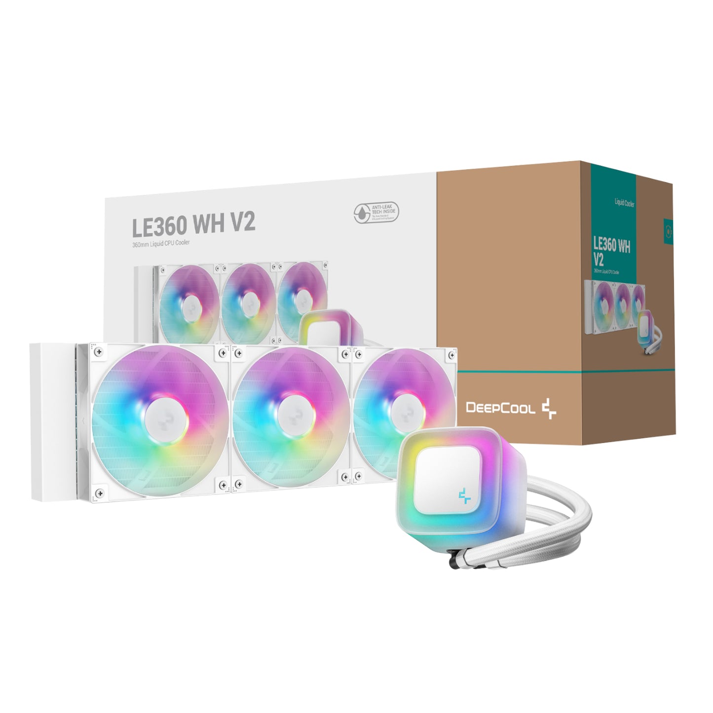 Deepcool LE360 V2 ARGB 360MM Aio Liquid Cooler White