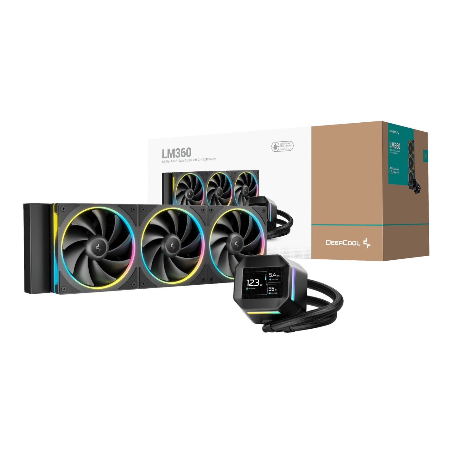 Deepcool LM360 ARGB 360MM Aio CPU Liquid Cooler Black