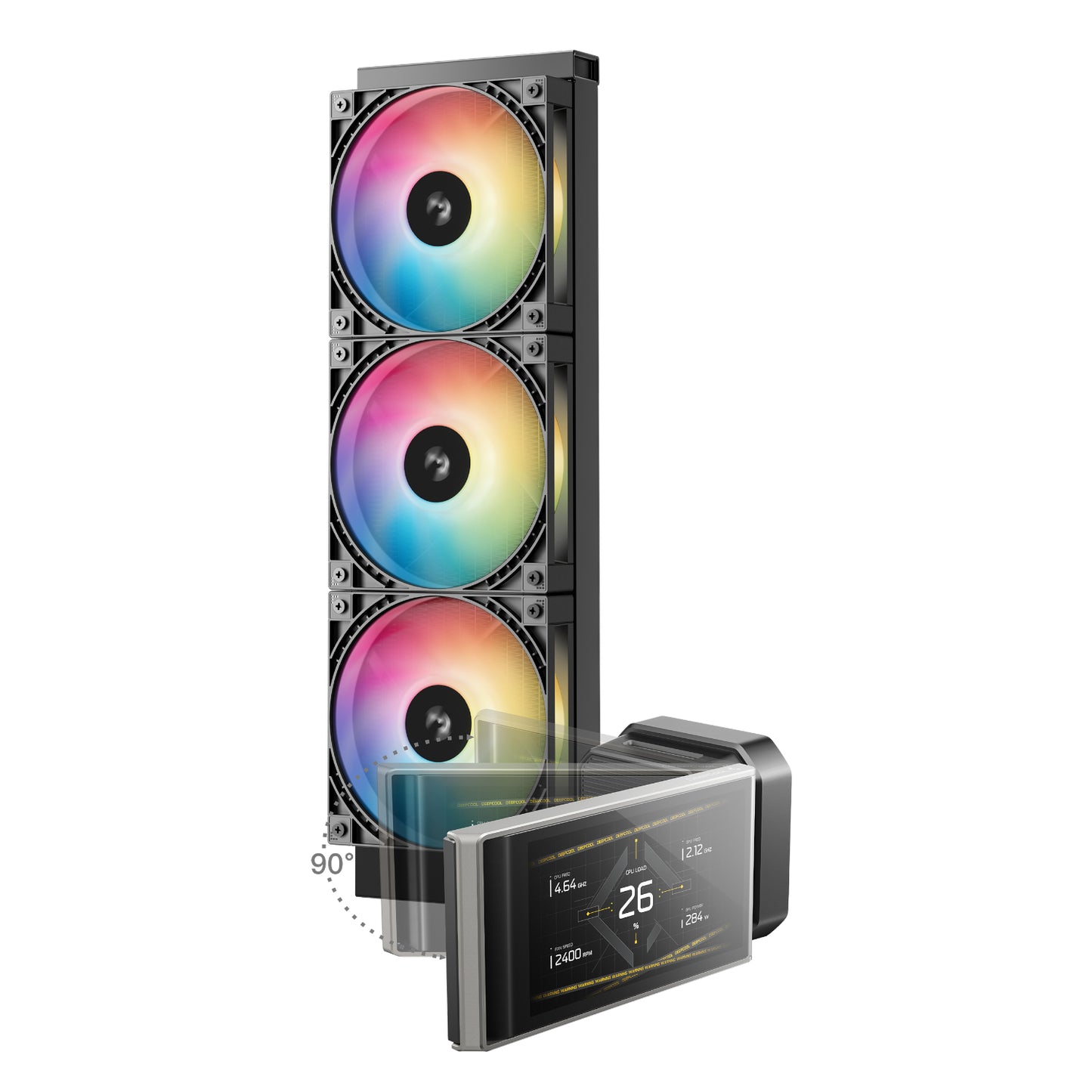 Deepcool LT360 Vision ARGB 4.5" Lcd All-In-One CPU Liquid Cooler Black image 2