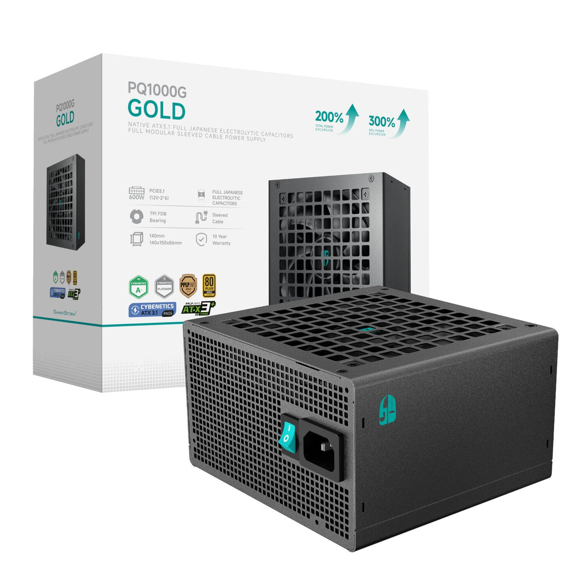 Gamer Storm Deepcool Gamerstorm PQ1000G 1000W 80PLUS Gold Fully Modular Power Supply