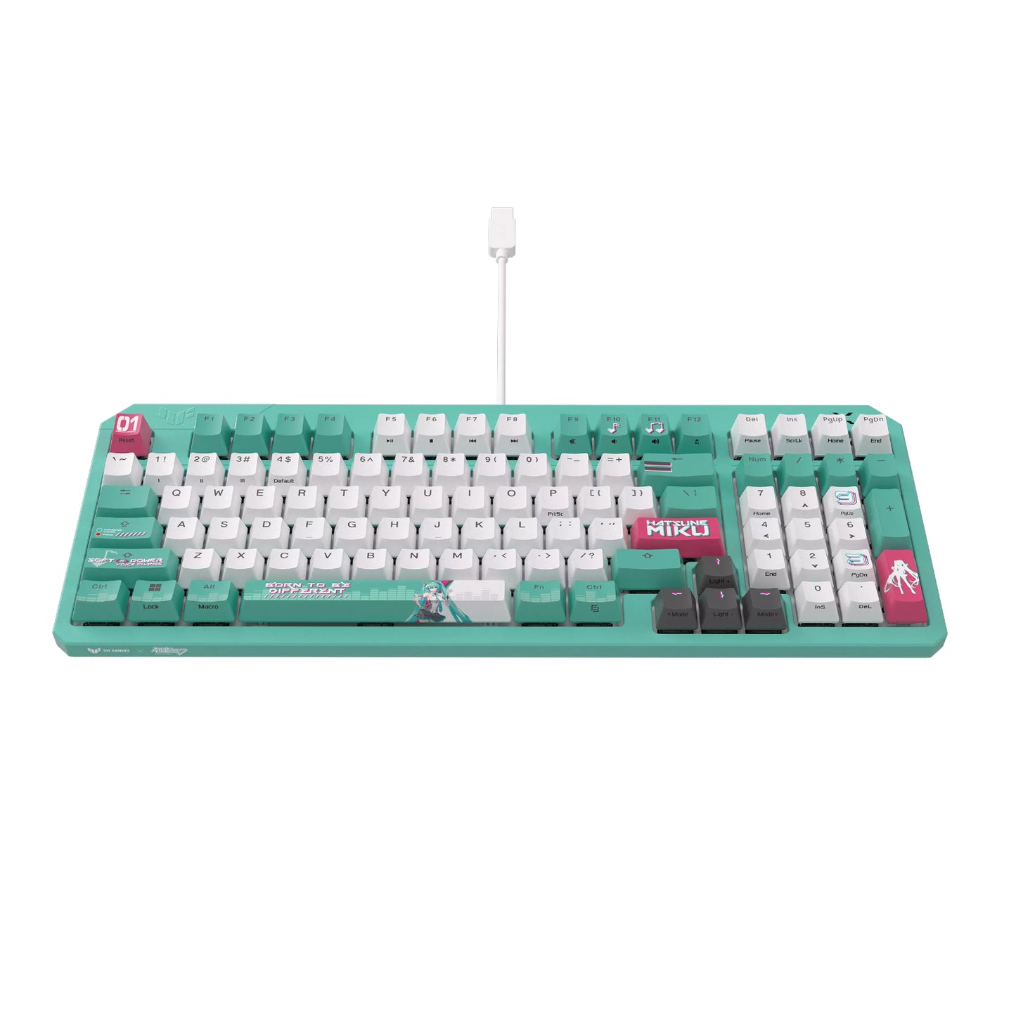 Asus Tuf Gaming K3 Gen II Gaming Keyboard Hatsune Miku Edition image 4