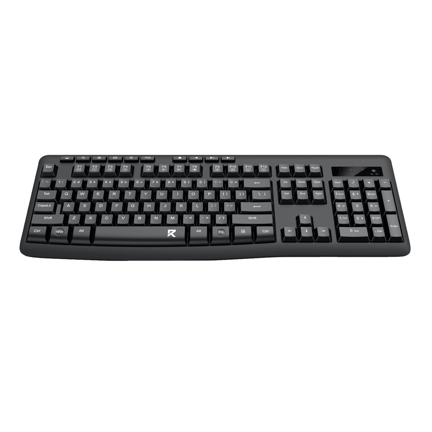 Redragon BK-7367 Full-Size Ergonomic Wireless Membrane Office Keyboard Black image 3