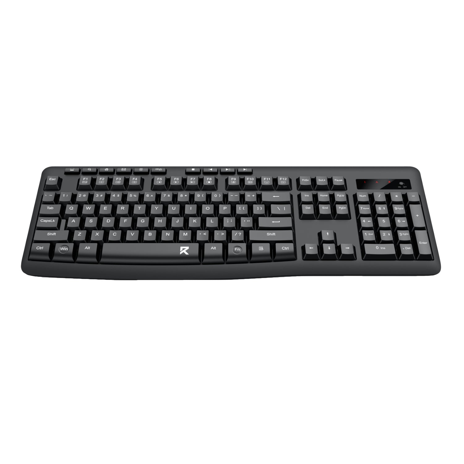 Redragon BK-7367 Full-Size Ergonomic Wireless Membrane Office Keyboard Black image 3