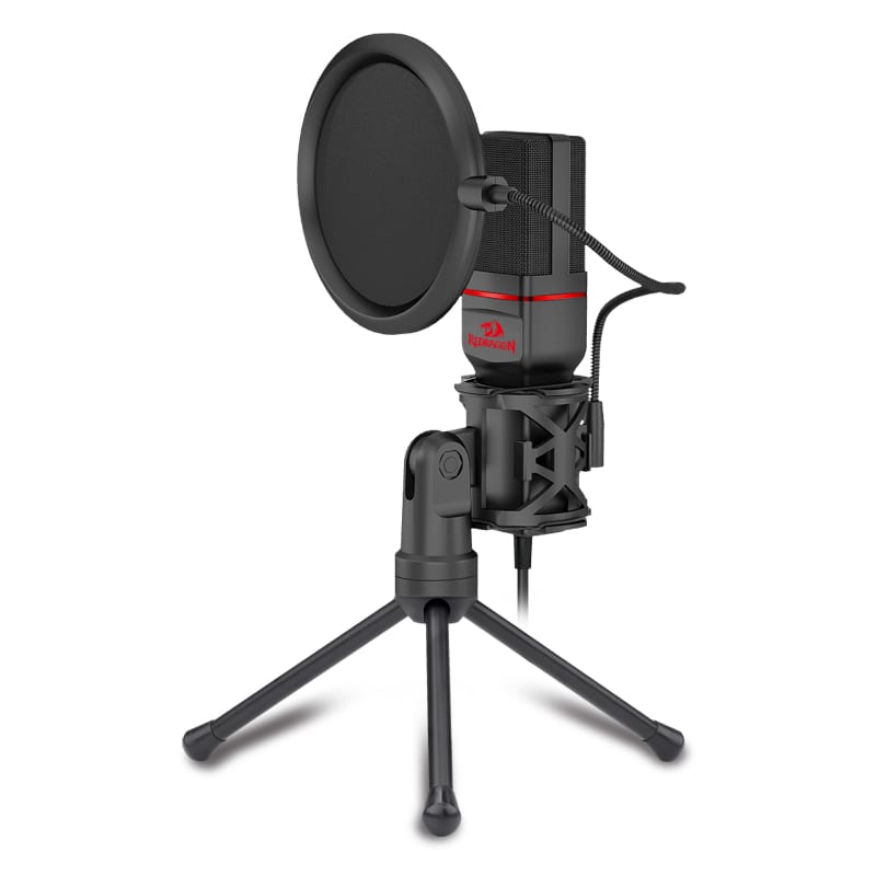 Redragon Seyfert 3.5MM Aux Gaming Mic And Tripod Black