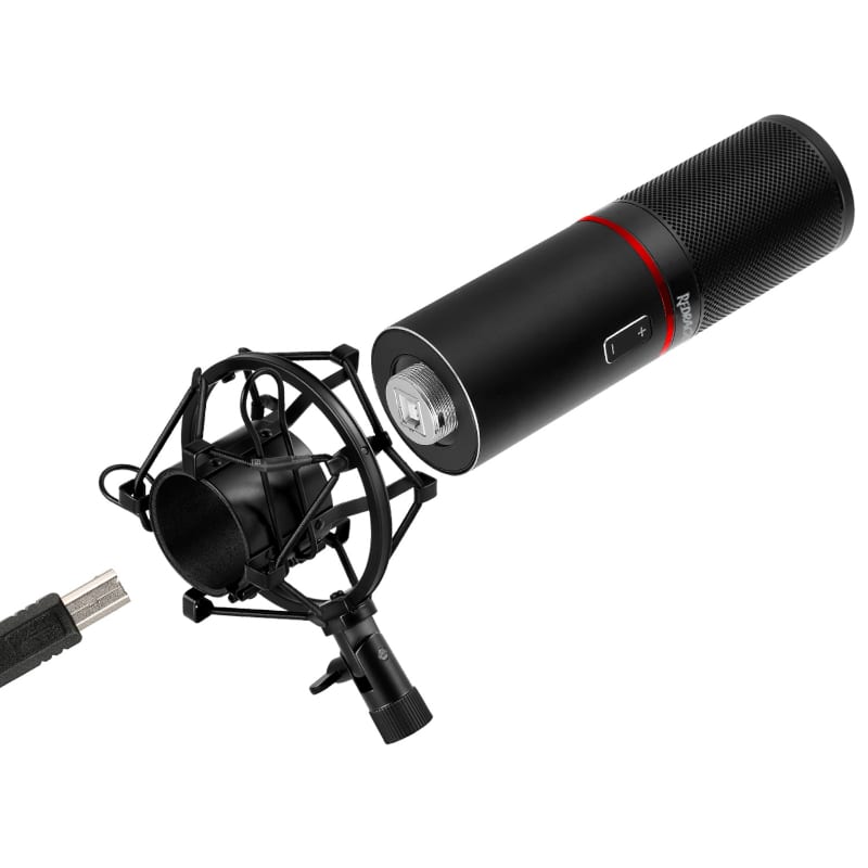 Redragon Blazar Cardioid USB Gaming Mic And Tripod Black image 4