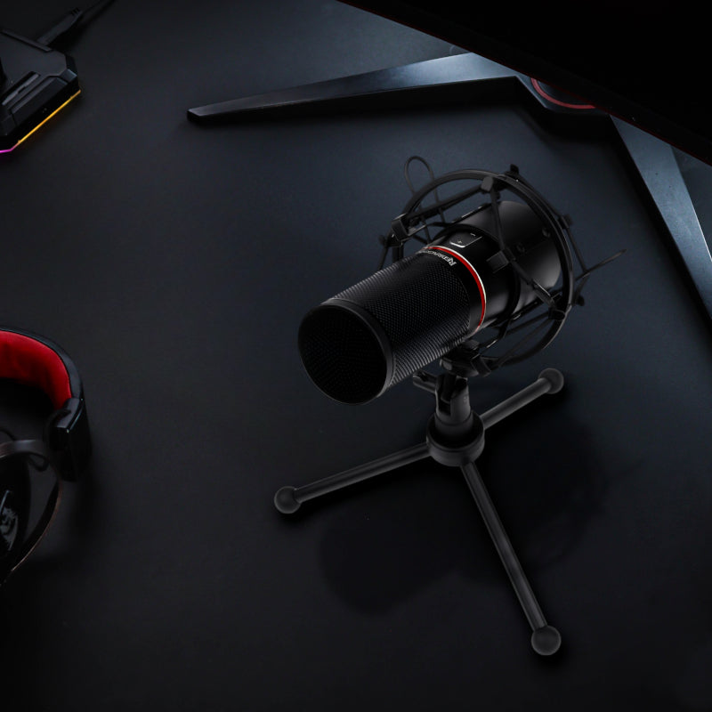 Redragon Blazar Cardioid USB Gaming Mic And Tripod Black image 5