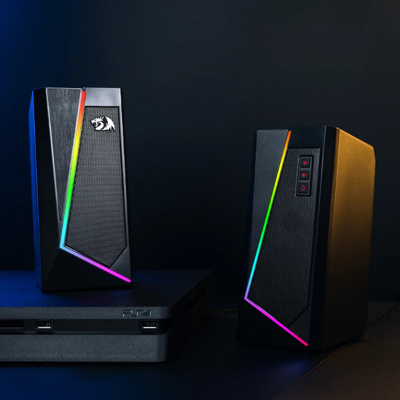 Redragon 2.0 Satellite Speaker Anvil 2 X 3W RGB Usb|aux Gaming Speaker Black image 6