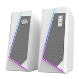 Redragon GS20W Anvil 3W 2.0 RGB Stereo Desktop PC Speakers White
