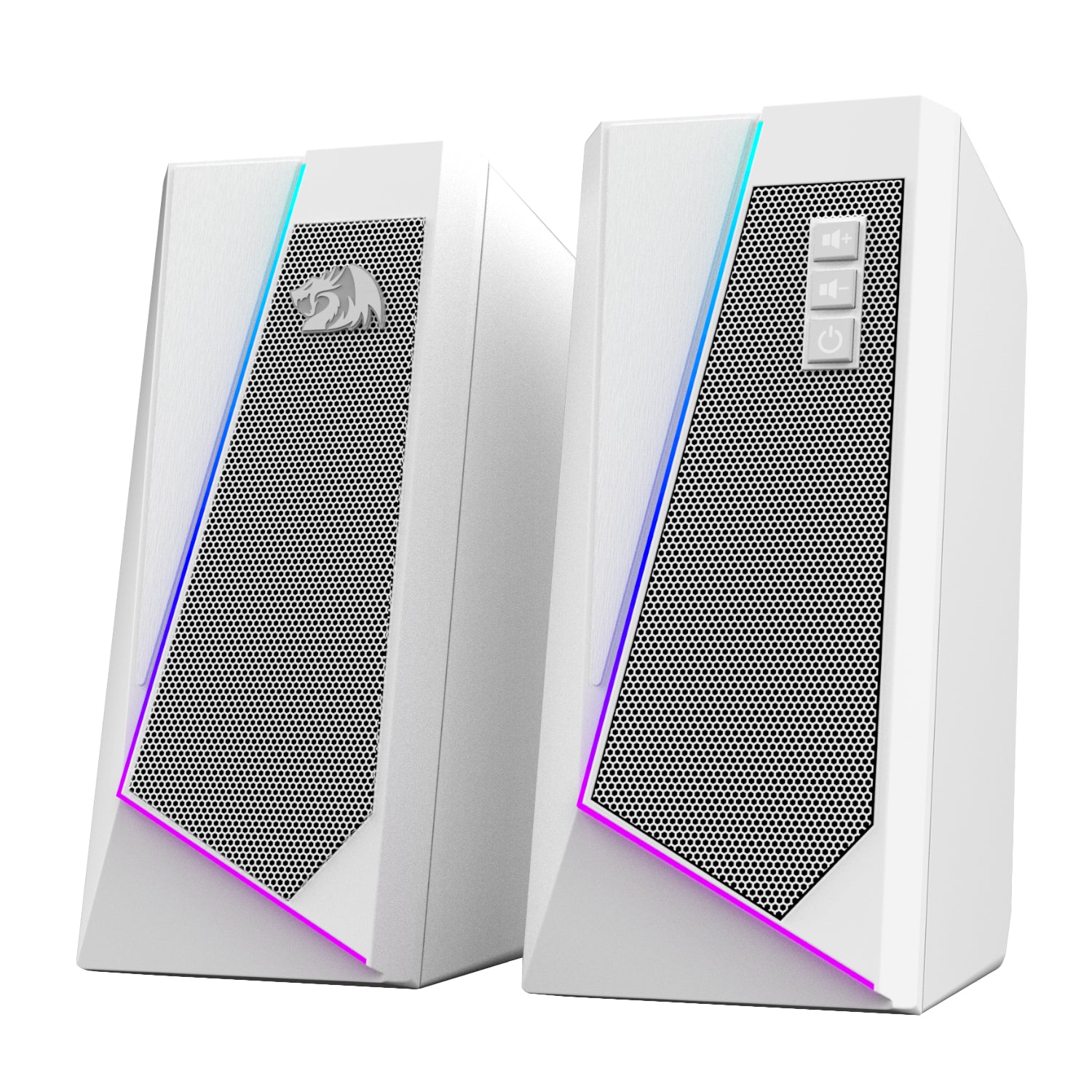 Redragon GS20W Anvil 3W 2.0 RGB Stereo Desktop PC Speakers White
