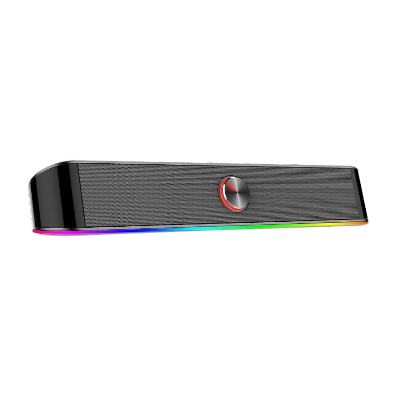 Redragon 2.0 Sound Bar Adiemus 2 X 3W RGB Usb|aux PC Gaming Speaker Black