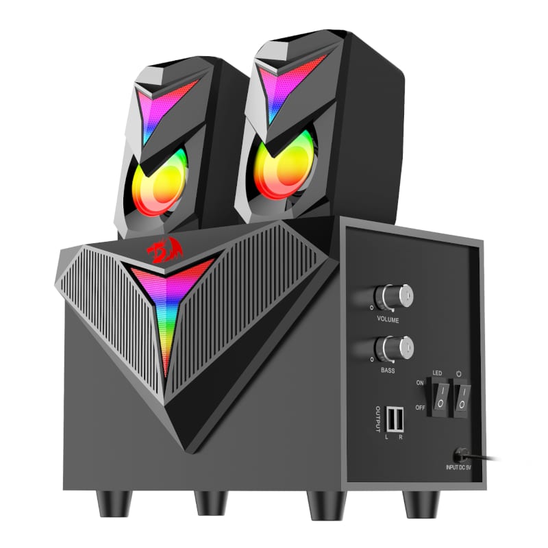 Redragon 2.1 Satellite Speaker Toccata RGB 11W Gaming Speaker Black image 3