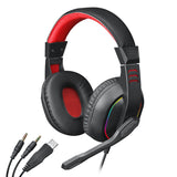 Redragon Over-Ear Ares Aux RGB Gaming Headset Black