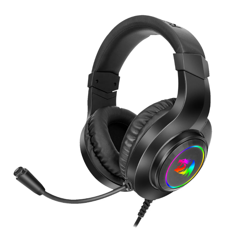 Redragon Over-Ear Hylas Aux (mic And Headset)|usb (power Only) RGB Gaming Headset Black
