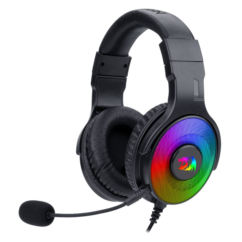 Redragon Over-Ear Pandora USB (power Only)|aux (mic And Headset) RGB Gaming Headset Black