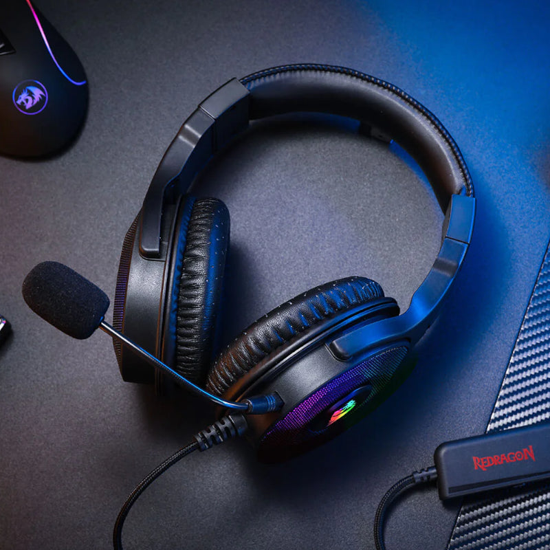 Redragon Over-Ear Pandora USB (power Only)|aux (mic And Headset) RGB Gaming Headset Black image 5