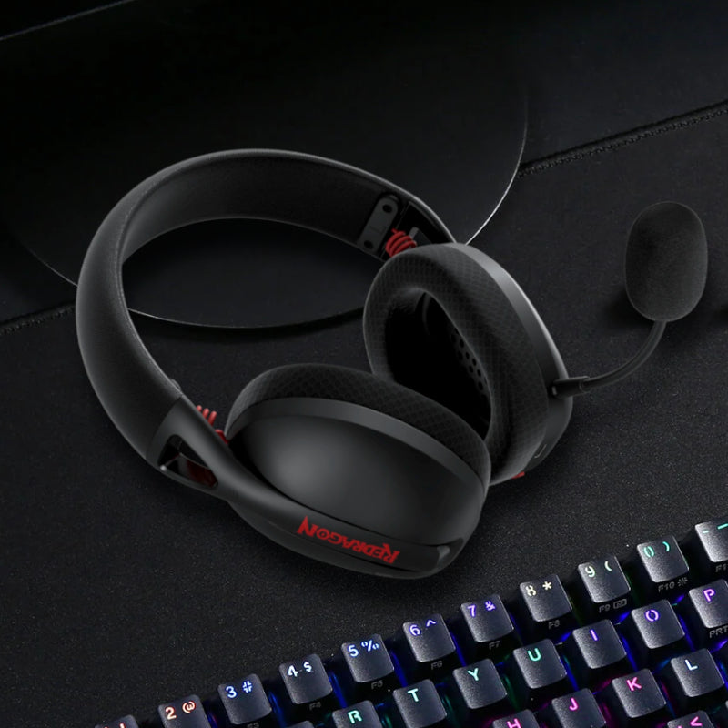 Redragon Over-Ear Ire BT5.2 Wireless Gaming Headset Black image 5