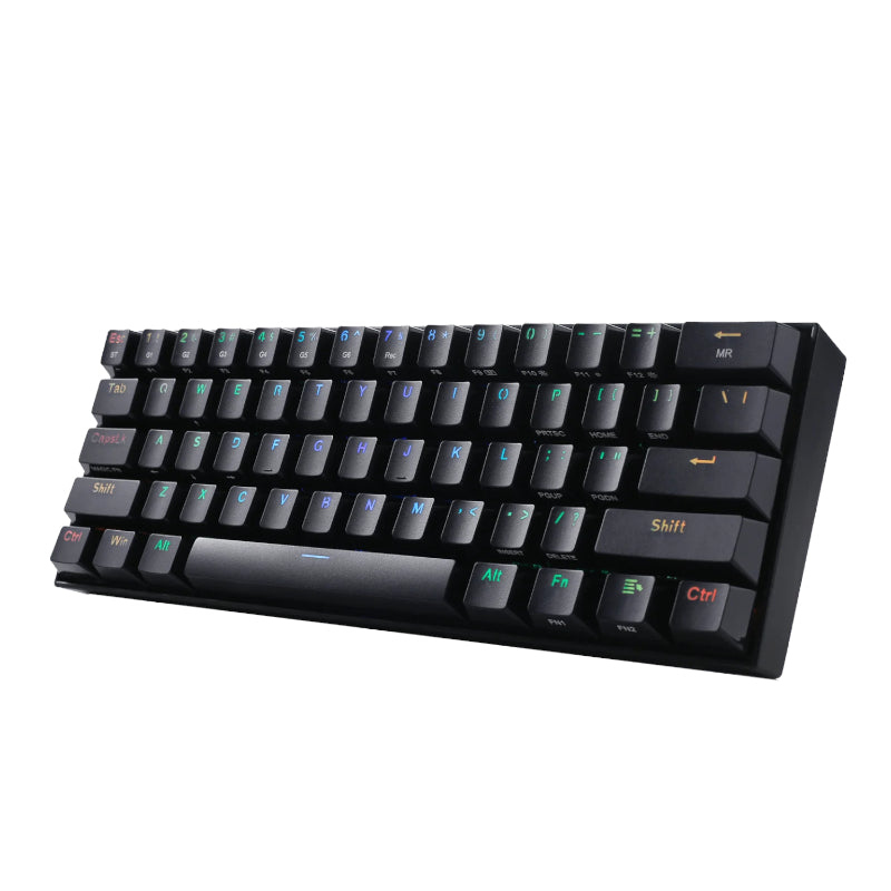 Redragon Draconic Pro Mechanical 61 Key|bluetooth 5.0|RGB 9 Colour Modes|rechargable Battery|type-C Charging Cable Gaming Keyboard Black image 2