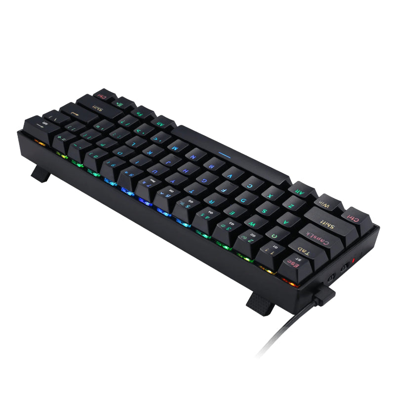 Redragon Draconic Pro Mechanical 61 Key|bluetooth 5.0|RGB 9 Colour Modes|rechargable Battery|type-C Charging Cable Gaming Keyboard Black image 3