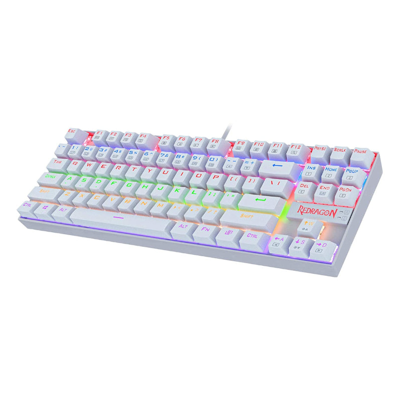 Redragon Kumara Mechanical 87 Key|rgb Backlit Gaming Keyboard White image 2