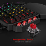 Redragon Diti Elite Pro One-Handed RGB Wireless Mechanical Gaming Keyboard Black image 5