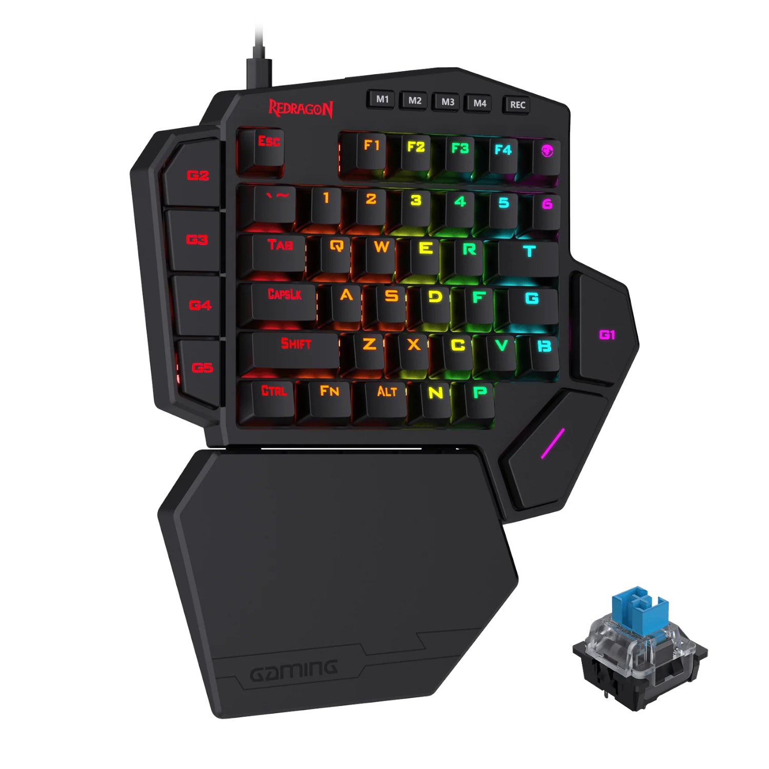 Redragon K585 Diti Elite Pro RGB 40% Wireless Mechanical Gaming Keyboard Blue Switches