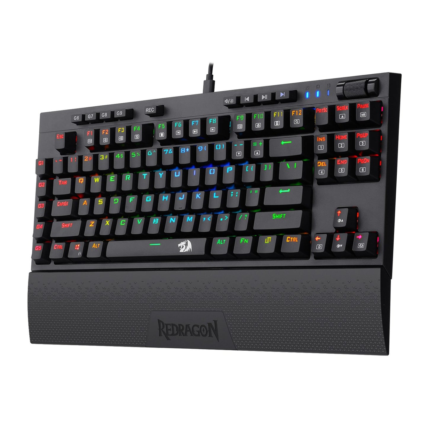 Redragon K588 RGB Pro Broadsword Tkl Mechanical Wired Gaming Keyboard Black image 2
