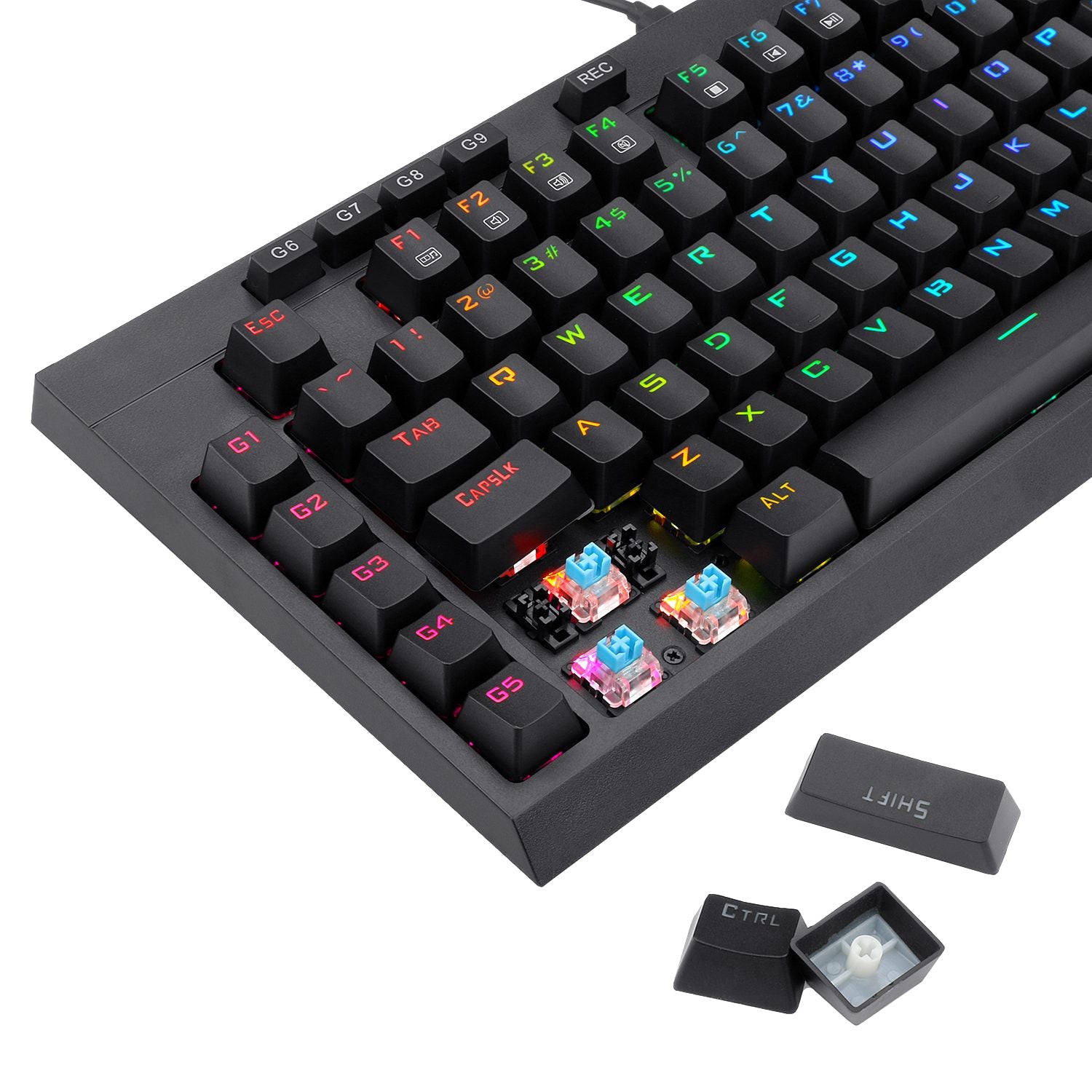 Redragon K588 RGB Pro Broadsword Tkl Mechanical Wired Gaming Keyboard Black image 6