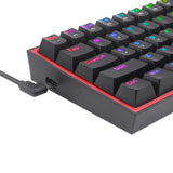 Redragon K617 Fizz 60% Wired RGB Gaming Keyboard Black image 4