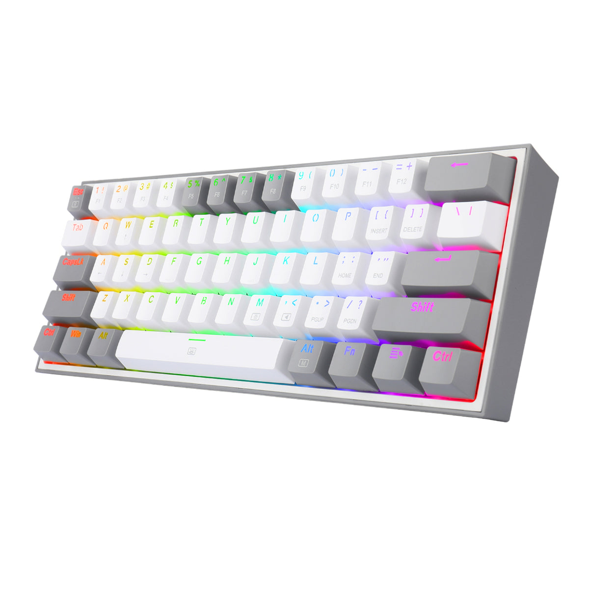 Redragon K617 Fizz 60% Wired RGB Gaming Keyboard White/Grey image 2